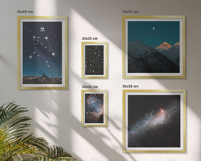 Conjunto de cuadros decorativos Paisajes celestes cósmicos