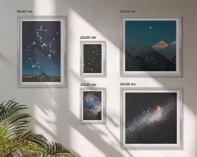Set de 5 cuadros para salón Paisajes cósmicos de la galaxia