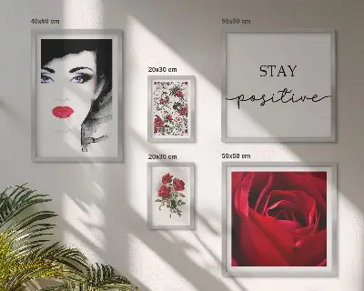 Retratos de mujeres con flores vintage decoración para pared galería de arte