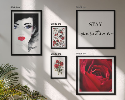 Pared galería de arte Retratos de mujeres con flores vintage