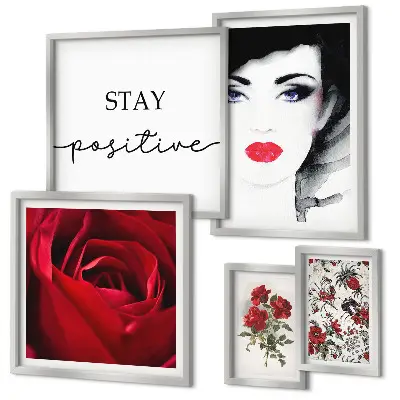 Retratos de mujeres con flores vintage decoración para pared galería de arte