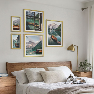 Pared galería de arte Lagos, montañas, barcos, paisajes