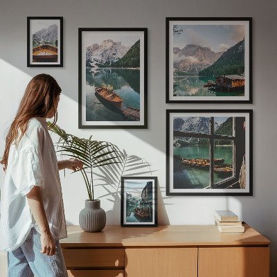 Pared galería de arte Lagos, montañas, barcos, paisajes