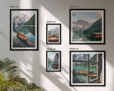 Pared galería de arte Lagos, montañas, barcos, paisajes