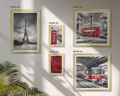 Conjunto de cuadros decorativos Iconos arquitectónicos y vehículos