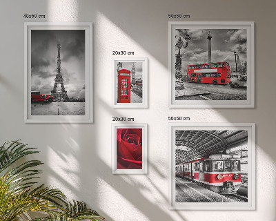 Conjunto de cuadros decorativos Iconos arquitectónicos y vehículos