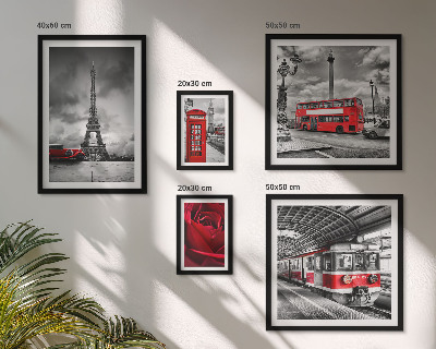 Conjunto de cuadros decorativos Iconos arquitectónicos y vehículos