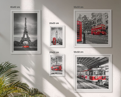 Pared galería de arte Vistas elegantes de Londres y París.