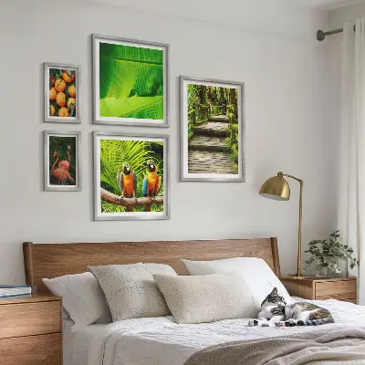 Conjunto de cuadros decorativos con motivos de frutas tropicales