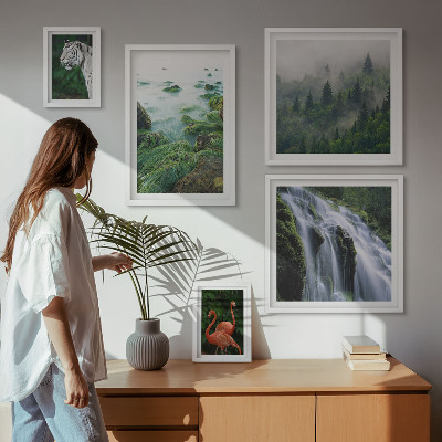 Set de 5 cuadros para salón Naturaleza, animales salvajes, paisajes