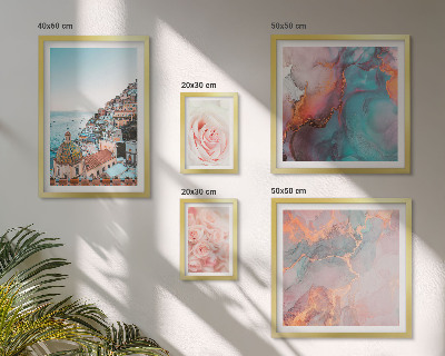 Pared galería de arte Paisajes románticos de color rosa