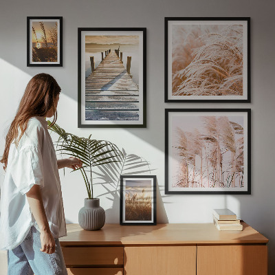 Set de 5 cuadros para salón Vistas tranquilas de la naturaleza.