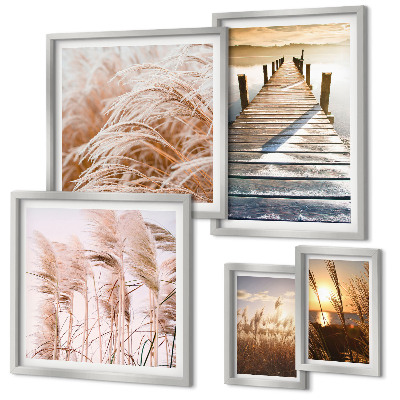 Set de 5 cuadros para salón Vistas tranquilas de la naturaleza.