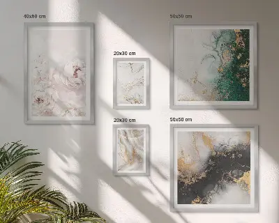 Conjunto de cuadros decorativos estilo abstracto con detalles florales