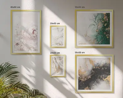 Conjunto de cuadros decorativos estilo abstracto con detalles florales