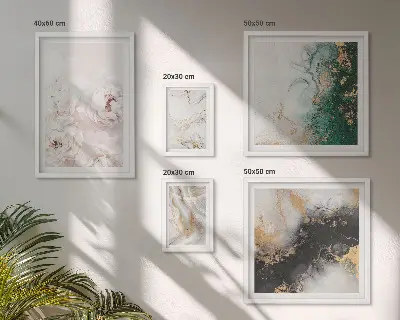 Conjunto de cuadros decorativos estilo abstracto con detalles florales
