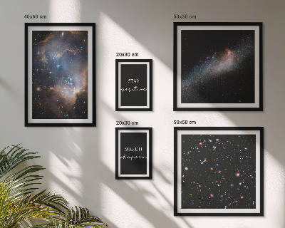 Set de 5 cuadros para salón Inspiraciones cósmicas y motivación