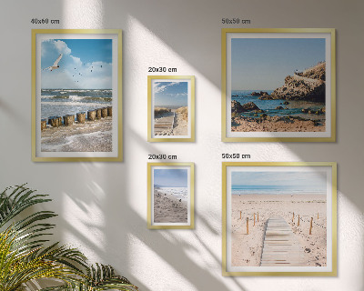 Conjunto de cuadros decorativos Paisajes de playas costeras