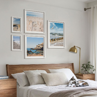 Conjunto de cuadros decorativos Paisajes de playas costeras