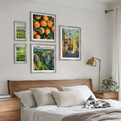 Conjunto de cuadros decorativos de encantadores paisajes rurales