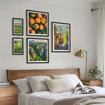 Conjunto de cuadros decorativos de encantadores paisajes rurales