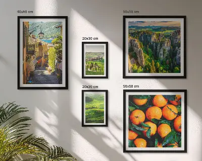 Conjunto de cuadros decorativos de encantadores paisajes rurales