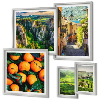 Conjunto de cuadros decorativos de encantadores paisajes rurales