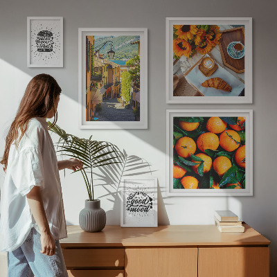 Pared galería de arte Vistas de las calles desde el café