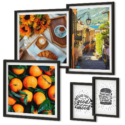 Pared galería de arte Vistas de las calles desde el café