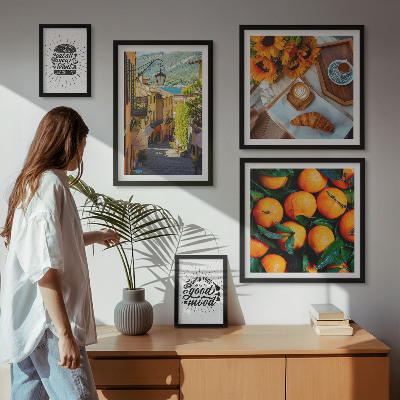 Pared galería de arte Vistas de las calles desde el café