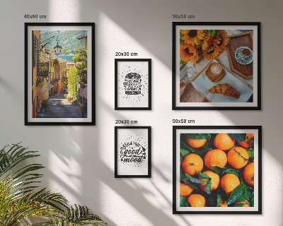 Pared galería de arte Vistas de las calles desde el café