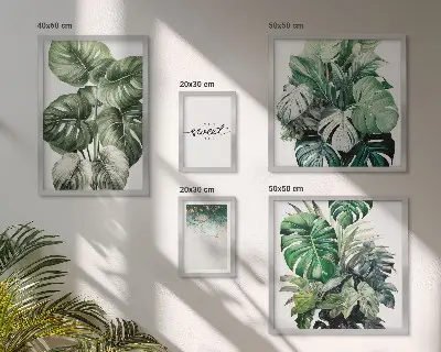 Conjunto de cuadros decorativos con motivos vegetales modernos