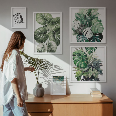 Pared galería de arte Frases abstractas sobre plantas