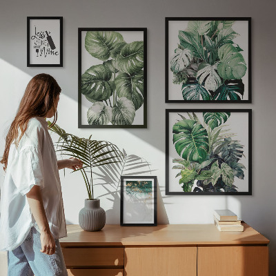 Pared galería de arte Frases abstractas sobre plantas