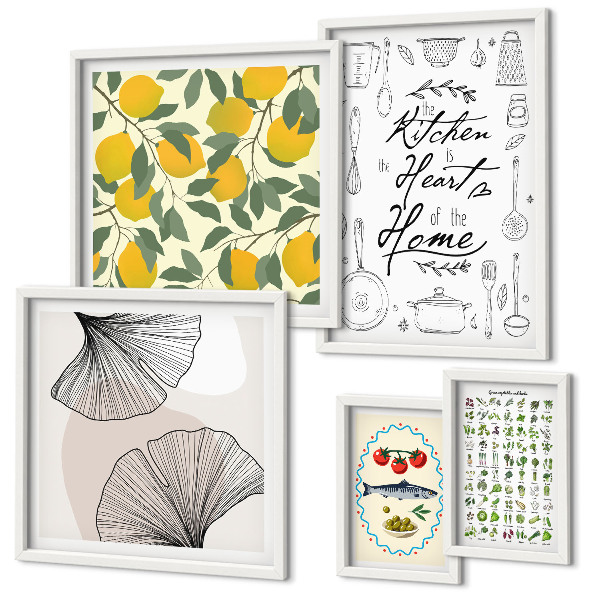 Conjunto de cuadros decorativos Ideas para cocinas con estilo