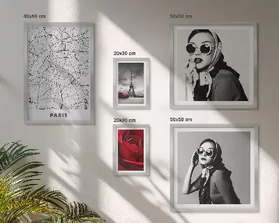 Conjunto de cuadros decorativos con diseño de moda parisina elegante