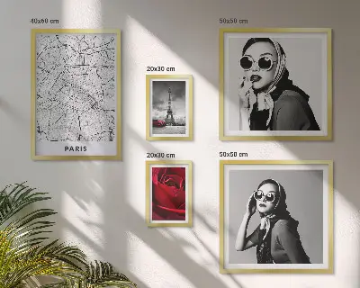 Conjunto de cuadros decorativos con diseño de moda parisina elegante