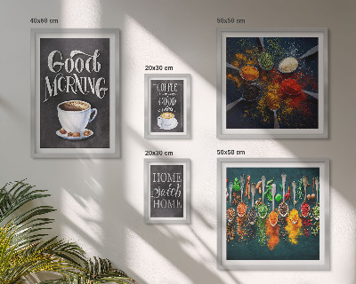 Set de 5 cuadros para salón Ideas de café para amantes del café