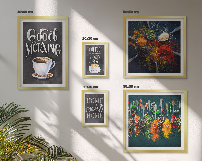 Set de 5 cuadros para salón Ideas de café para amantes del café