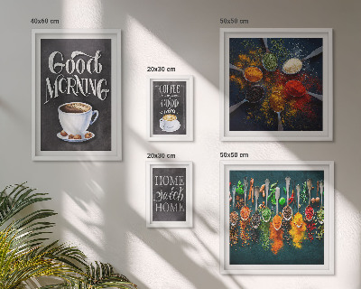 Set de 5 cuadros para salón Ideas de café para amantes del café