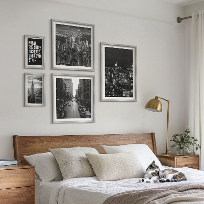 Pared galería de arte Vistas en blanco y negro de la ciudad de Nueva York