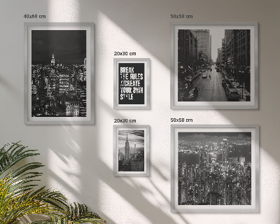 Pared galería de arte Vistas en blanco y negro de la ciudad de Nueva York