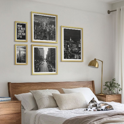 Pared galería de arte Vistas en blanco y negro de la ciudad de Nueva York