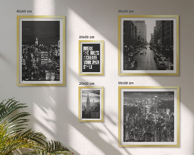 Pared galería de arte Vistas en blanco y negro de la ciudad de Nueva York