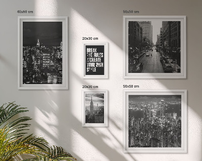 Pared galería de arte Vistas en blanco y negro de la ciudad de Nueva York