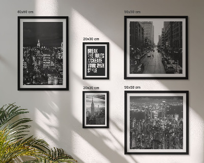 Pared galería de arte Vistas en blanco y negro de la ciudad de Nueva York