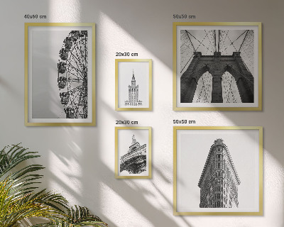 Conjunto de cuadros decorativos Arquitectura metropolitana en blanco y negro