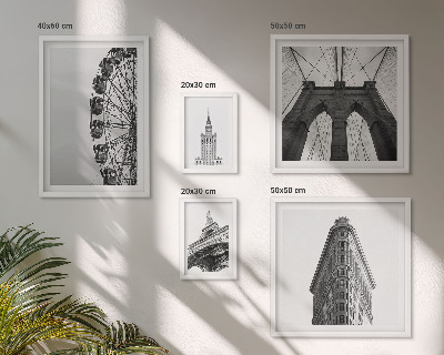 Conjunto de cuadros decorativos Arquitectura metropolitana en blanco y negro