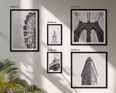Conjunto de cuadros decorativos Arquitectura metropolitana en blanco y negro