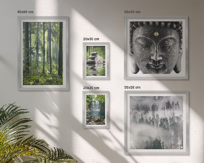 Set de 5 cuadros para salón Temas relajantes de la naturaleza zen